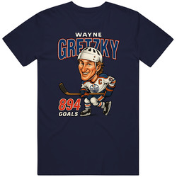 Wayne Gretzky 894 Goals Sports Caricature T Shirt