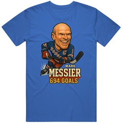Mark Messier 694 Goals Sports Caricature T Shirt