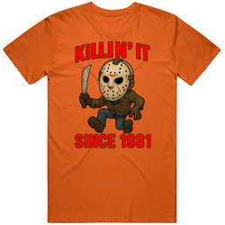 Jason Voorhees Friday The 13th Horror Movie Caricature T Shirt