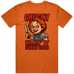 Chucky Child's Play Horror Movie Caricature T Shirt