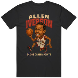Allen Iverson Basketball Caricature T Shirt