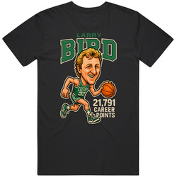 Larry Bird Basketball Caricature T Shirt