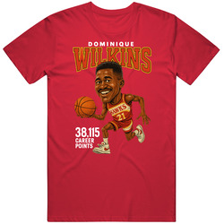 Dominique Wilkins Basketball Caricature T Shirt