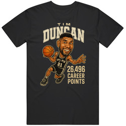 Tim Duncan Basketball Caricature T Shirt