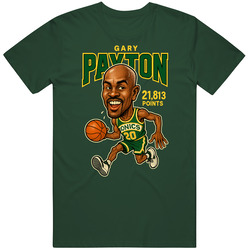 Gary Payton Basketball Caricature T Shirt