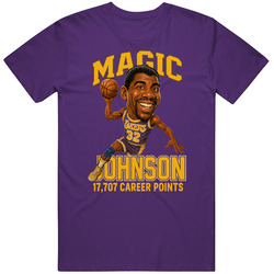 Magic Johnson Basketball Caricature T Shirt