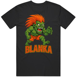 Blanka Street Fight Video Game Caricature T Shirt