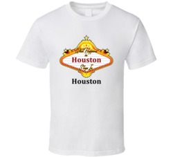 Houston What Happens in Vegas Parody Funny Custom T Shirt