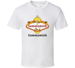 Sammamish What Happens in Vegas Parody Funny Custom T Shirt