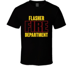 Flasher Fire Department Personalized City T Shirt