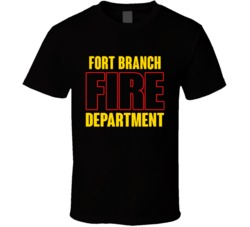 Fort Branch Fire Department Personalized City T Shirt