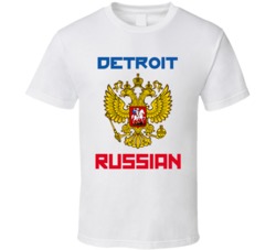 Detroit Russian  Coat Of Arms Custom T Shirt