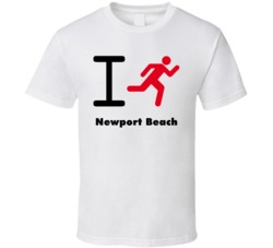 I Run Newport Beach Custom T Shirt