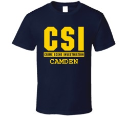 CSI Camden Crime Scene Investigation TV Show Parody T Shirt