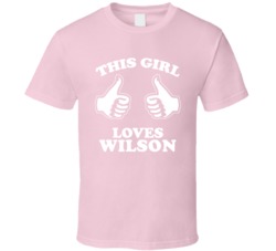 This Girl Loves Wilson Custom T Shirt