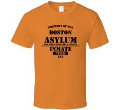 Boston Insane Asylum Inmate Halloween Costume T Shirt