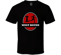 I Run West Haven Jogging Running T Shirt