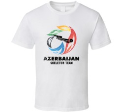 Azerbaijan Skeleton Team 2014 Olympic Sochi Vintage Distressed T Shirt