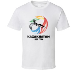 Kazakhstan Luge Team 2014 Olympic Sochi Vintage Distressed T Shirt