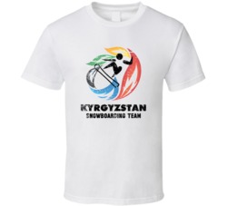 Kyrgyzstan Snowboarding Team 2014 Olympic Sochi Vintage Distressed T S