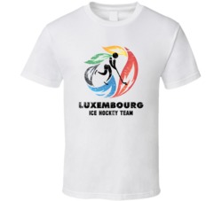 Luxembourg Ice Hockey Team 2014 Olympic Sochi Vintage Distressed T Shi