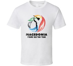 Macedonia Figure Skating Team 2014 Olympic Sochi Vintage Distressed T 