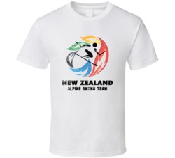 New Zealand Alpine Skiing Team 2014 Olympic Sochi Vintage Distressed T
