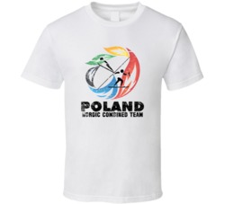 Poland Nordic Combined Team 2014 Olympic Sochi Vintage Distressed T Sh