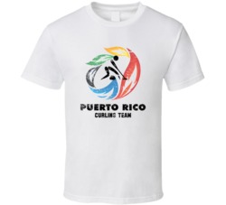 Puerto Rico Curling Team 2014 Olympic Sochi Vintage Distressed Vintage