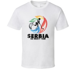Serbia Ice Hockey Team 2014 Olympic Sochi Vintage Distressed T Shirt