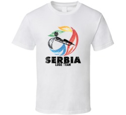 Serbia Luge Team 2014 Olympic Sochi Vintage Distressed T Shirt