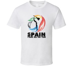 Spain Figure Skating Team 2014 Olympic Sochi Vintage Distressed T Shir