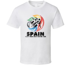 Spain Short Track Speed Skating Team 2014 Olympic Sochi Vintage Distre