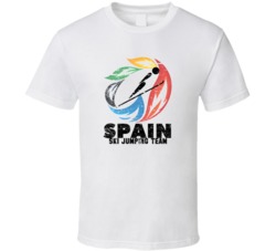 Spain Ski Jumping Team 2014 Olympic Sochi Vintage Distressed T Shirt