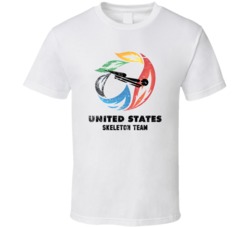 United States Skeleton Team 2014 Olympic Sochi Vintage Distressed T Sh