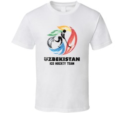Uzbekistan Ice Hockey Team 2014 Olympic Sochi Vintage Distressed T Shi
