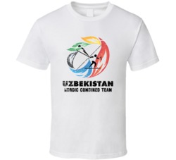 Uzbekistan Nordic Combined Team 2014 Olympic Sochi Vintage Distressed 