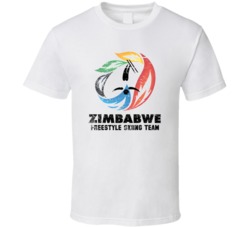 Zimbabwe Freestyle Skiing Team 2014 Olympic Sochi Vintage Distressed T