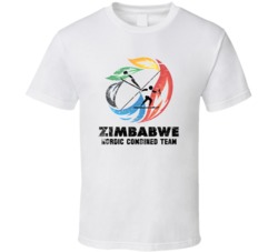Zimbabwe Nordic Combined Team 2014 Olympic Sochi Vintage Distressed T 