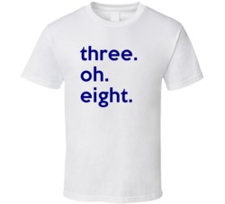 Nebraska 308 Fun Cool Area Code Pride T Shirt
