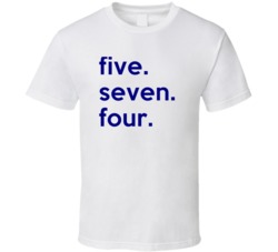 Indiana 574 Fun Cool Area Code Pride T Shirt