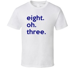South Carolina 803 Fun Cool Area Code Pride T Shirt