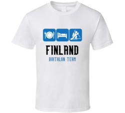 Winter Olympic T Shirt Finland Biathlon Team
