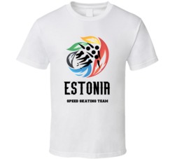 Estonia Short Track Speed Skating Team Winter Olympics Sochi T Shirt
