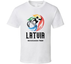 Latvia Snowboarding Team Winter Olympics Sochi T Shirt
