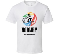 Sochi Winter Olympics T Shirt Norway Biathlon Team