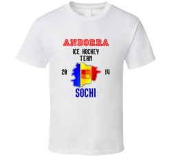 Andorra Ice Hockey Team 2014 Sochi T Shirt