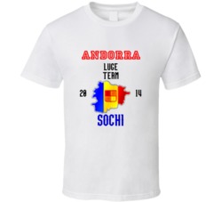 Andorra Luge Team 2014 Sochi T Shirt