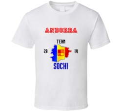 Andorra  Speed Skating Team 2014 Sochi T Shirt