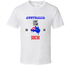 Australia Luge Team 2014 Sochi T Shirt